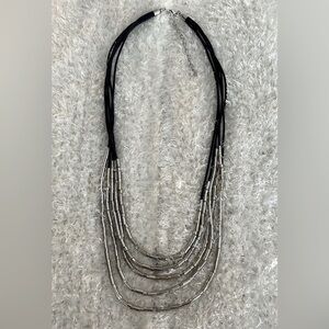 Loft Black and Silver Necklace